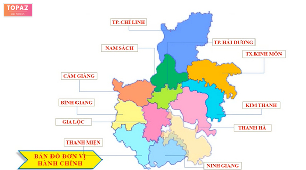 Bản đồ hành chính tỉnh Hải Dương 