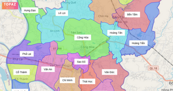 Bản đồ Thành phố Chí Linh