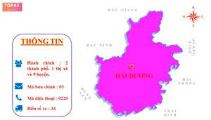Bản đồ vị trí địa lý tỉnh Hải Dương