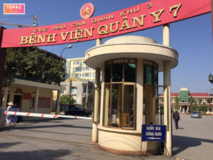 Cổng Bệnh viện Quân Y 7 tỉnh Hải Dương