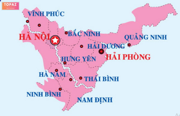 Bản đồ tỉnh Hải Dương giáp với các tỉnh lân cận