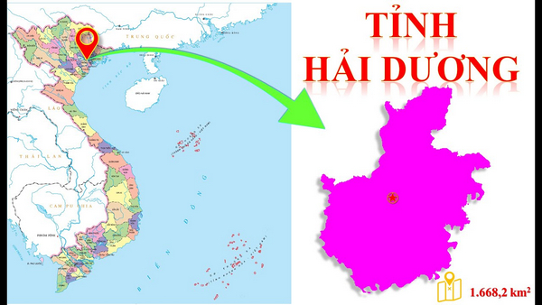 Vị trí địa lý tỉnh Hải Dương trên bản đồ Việt Nam 