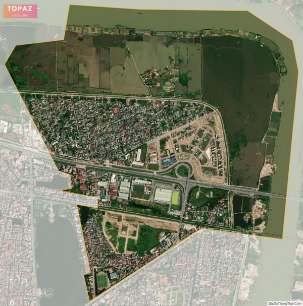 Bản đồ vệ tinh phường Nhị Châu, thành phố Hải Dương