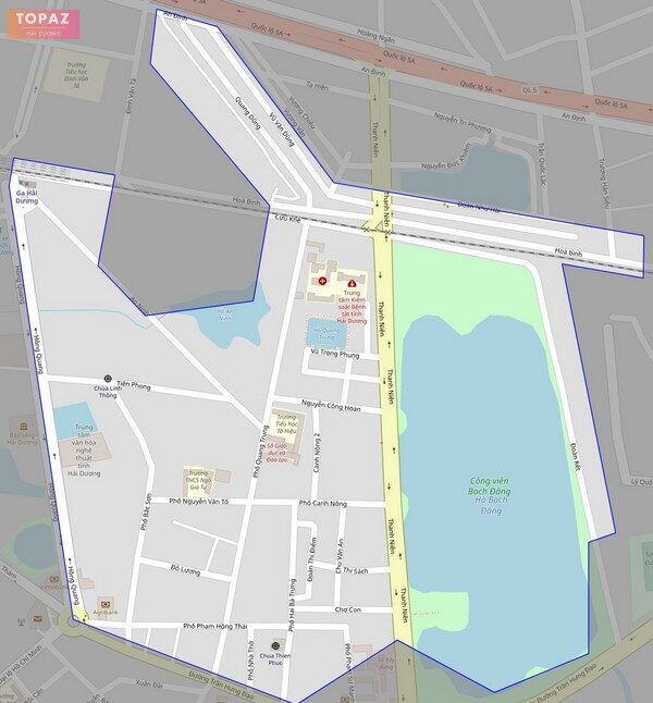 Bản đồ giao thông phường Quang Trung, thành phố Hải Dương