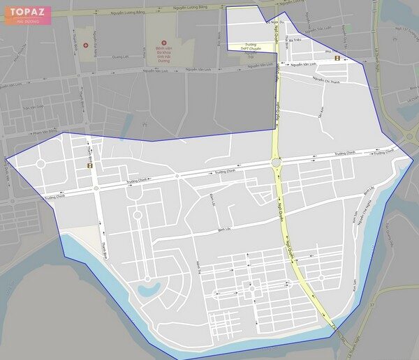 Bản đồ giao thông phường Tân Bình thành phố Hải Dương