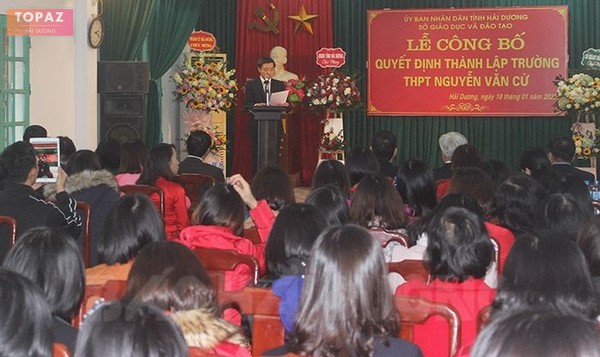 Việc thành lập Trường THPT Nguyễn Văn Cừ Hải Dương trên cơ sở sáp nhập hai Trường THPT Hoàng Văn Thụ và Nguyễn Bỉnh Khiêm