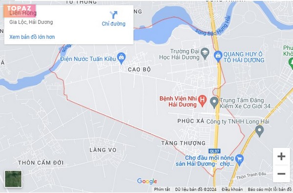 Bản đồ Xã Liên Hồng Huyện Gia Lộc Tỉnh Hải Dương