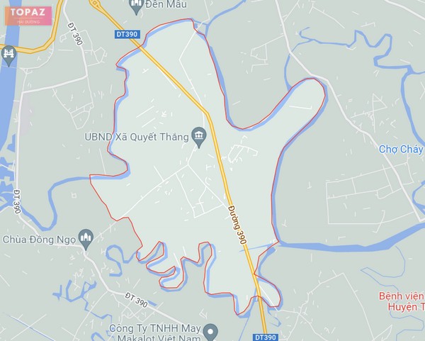 Bản đồ Xã Quyết Thắng Huyện Thanh Hà Tỉnh Hải Dương