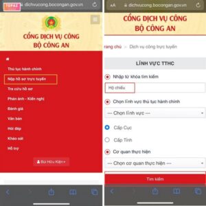 Bước 1 trong thủ tục làm hộ chiếu online ở Hải Dương