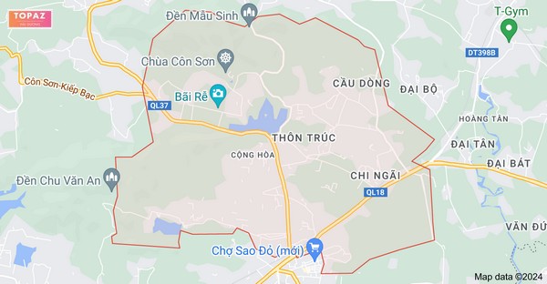 Bản đồ phường Cộng Hòa Chí Linh Hải Dương